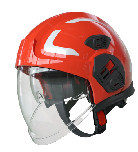 capacete vermelho bombeiro certificado solas-med 